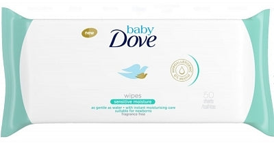 Dove Sensitive Moisture Baby Wipes, 50 ct