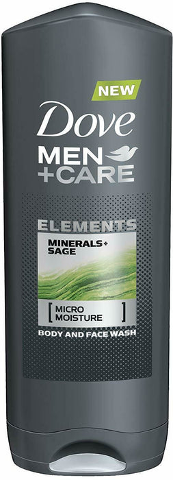 Dove Men + Care Elements Body And Face Wash, Minerals & Sage, 400 ml