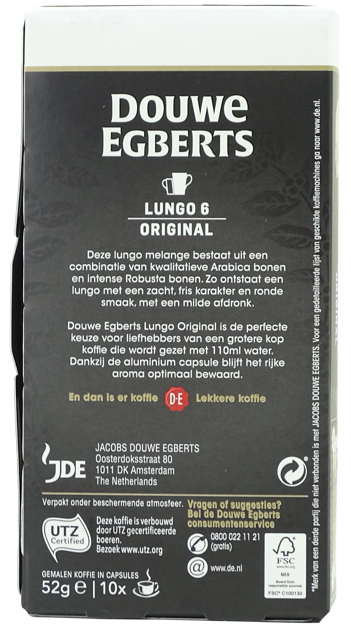 Douwe Egberts Original Lungo Capsules 10 Ct —