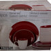 Trento 16-Piece Dinner Set, Red, 16 pcs