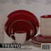 Trento 16-Piece Dinner Set, Red, 16 pcs