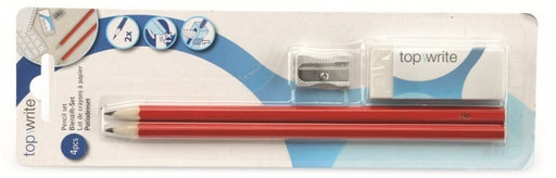 Top Write 4-Piece Pencil Set, 