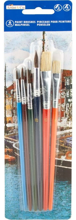 Artist & Co Paint Brushes Set, 6 pcs