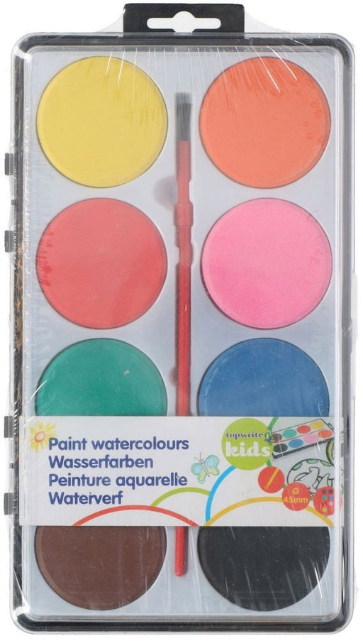 Topwrite Paint Watercolors Set, 9 pcs