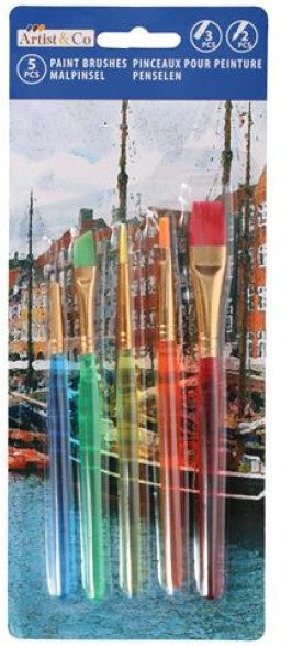 Artist & Co Paint Brushes Set, 5 pcs