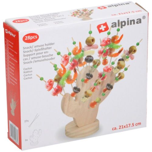 Alpina 28-Piece Snack and Amuse Holder, Cactus, 21 x 17.5 cm