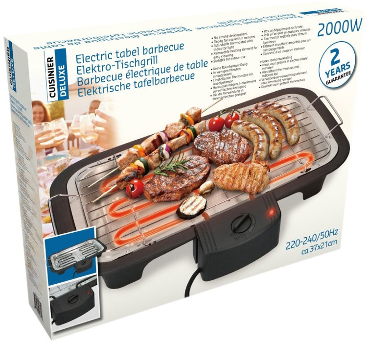Cuisinier Deluxe Electric Table Grill, 220 V, 2000 W