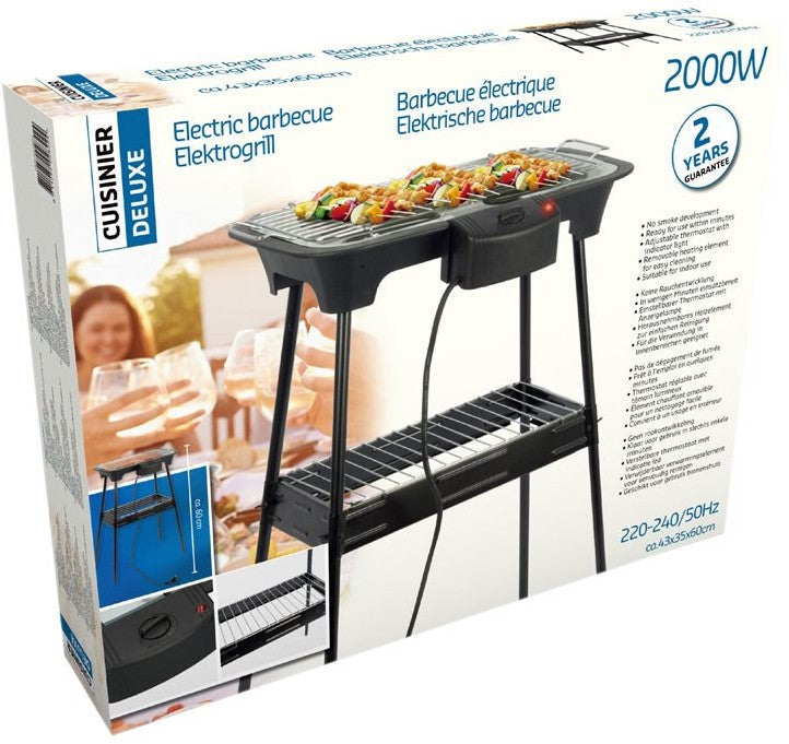Cuisinier Deluxe Electric Barbecue, 220 V, 2000 W