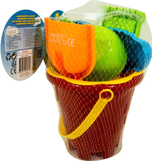 Eddy Toys Sand Bucket Play Set (Specify Color at Checkout), 7 pcs