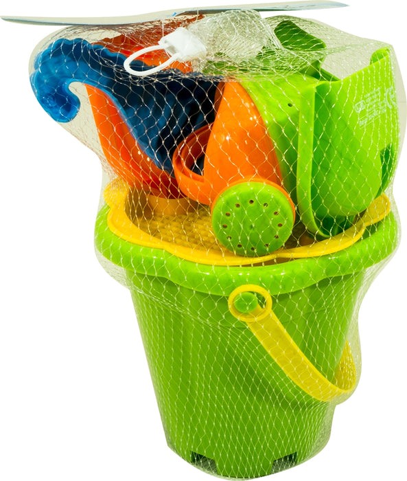 Eddy Toys Sand Bucket Play Set (Specify Color at Checkout), 7 pcs
