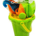 Eddy Toys Sand Bucket Play Set (Specify Color at Checkout), 7 pcs
