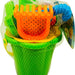 Eddy Toys Sand Bucket Play Set (Specify Color at Checkout), 7 pcs