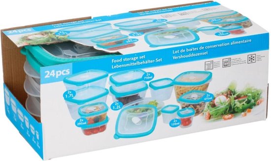 Food Storage Box Set, 24 pcs