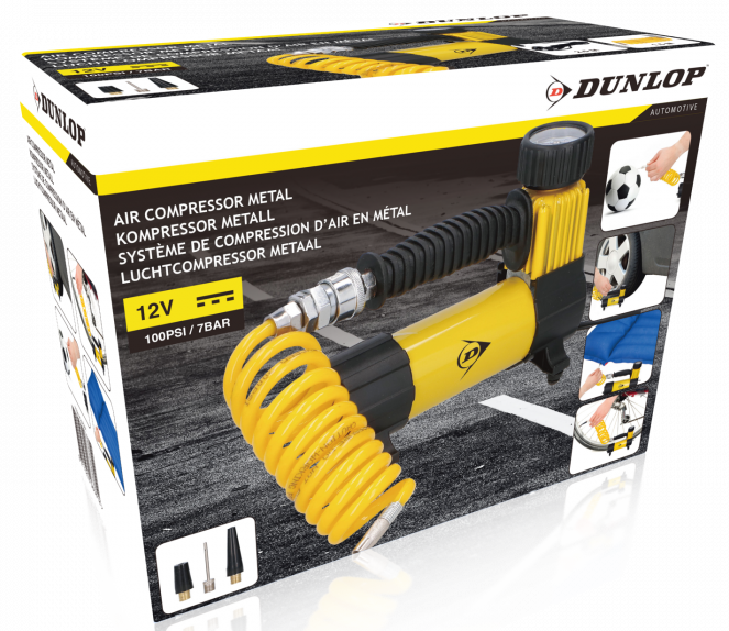 Dunlop Mini Compressor, 12 Volt , 1 pc