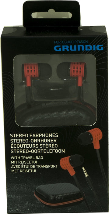 Grundig Stereo Earphones (Specify Color at Checkout), 2 pcs