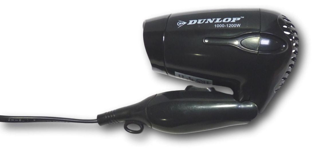 Dunlop Foldable Travel Hair Dryer, 220 V, 1000 - 1200 W