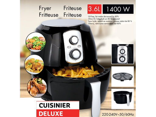 Cuisinier Deluxe 3.6 L Airfryer, Oil Free, 220 V, 1400 W