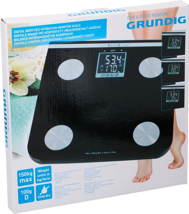 Grundig Digital Body Fat/Hydration Scale, 1 ct