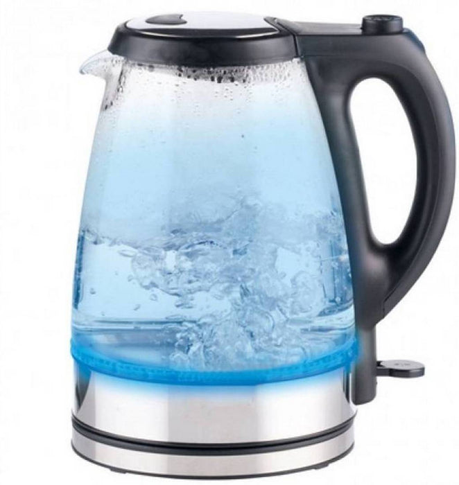 Dunlop Electric 1.7 L Glass Water Kettle with Blue LED Light, 1850 - 2200 W