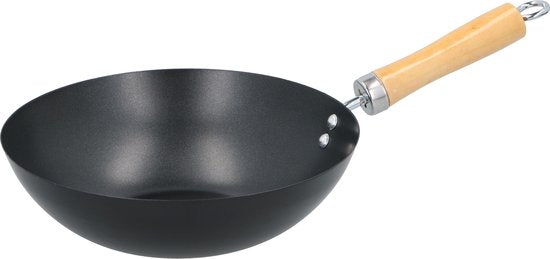 Alpina Non-Stick Wok With Wooden Handle , 25 cm