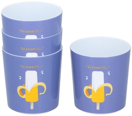 Cuisine Elegance Banana Plastic Drinking Cups, 3 ct