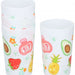 Cuisine Elegance Fruit Print Plastic Drinking Cups, 4 ct