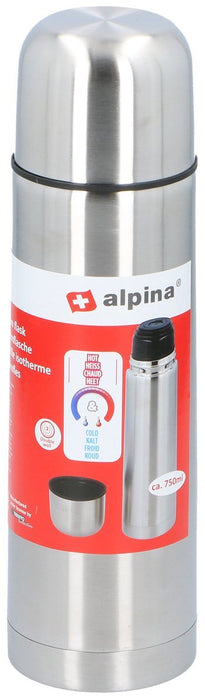 Alpina Stainless Steel Vacuum Insulated Bottle, 750 ml