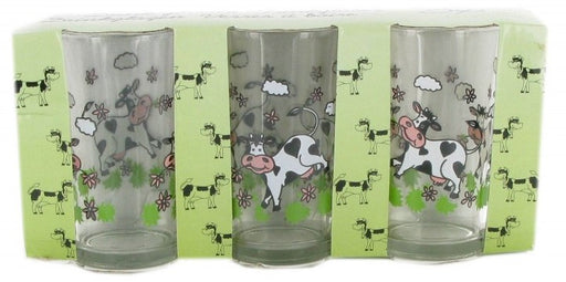 Drink Glasses Cow Print, 3 x 230 ml