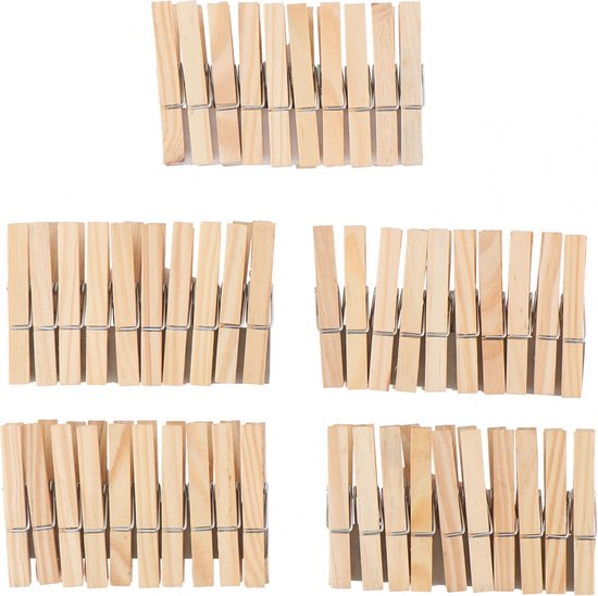 Lifetime Clean Wooden Clothespins , 100 pcs