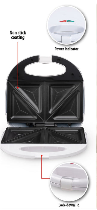 Alpina White Sandwich Maker, 750 Watts, 1 pc