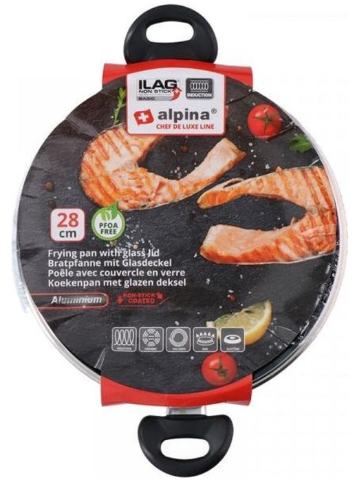 Alpina Frying Pan & Lid, 28 CM , 2 pcs