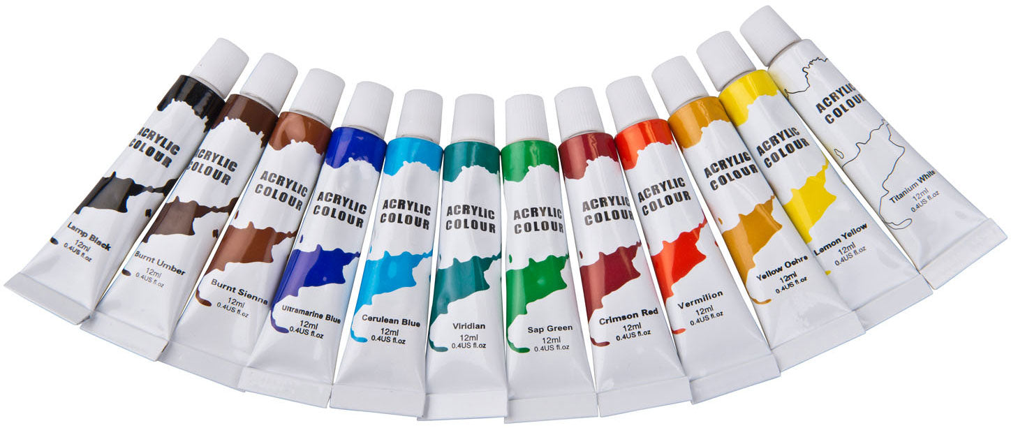 Artist & Co Acrylic Colours Paint, 12 ct