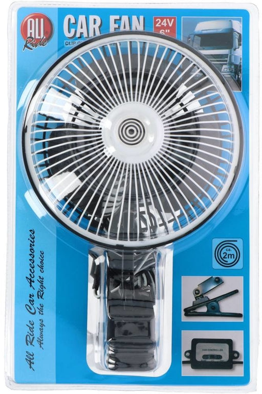 All Ride Car Fan with Clamp, 24 V