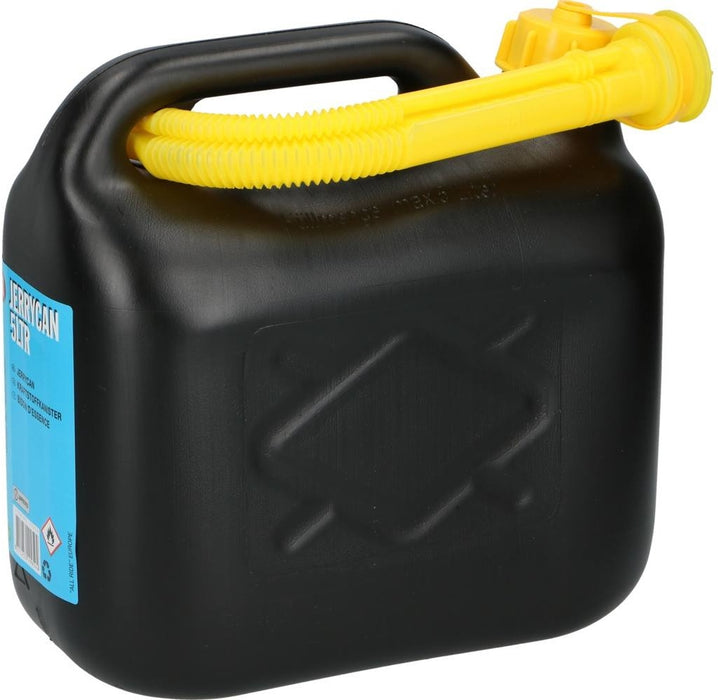 All Ride Black Plastic Fuel Jerry Can, 5 L