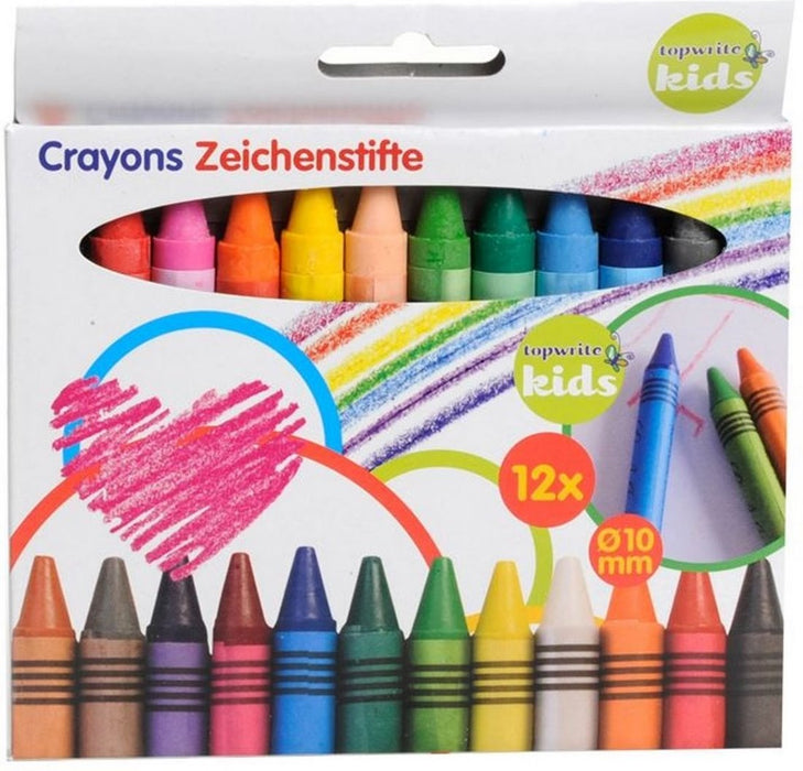 Topwrite Crayons, 12 pcs