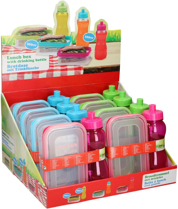 Topwrite Lunch Box with Drinking Bottle Set (Specify Color at Checkout), 2 pcs