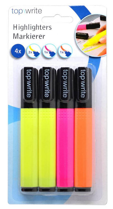 Top Write Highlighters, 4 pc