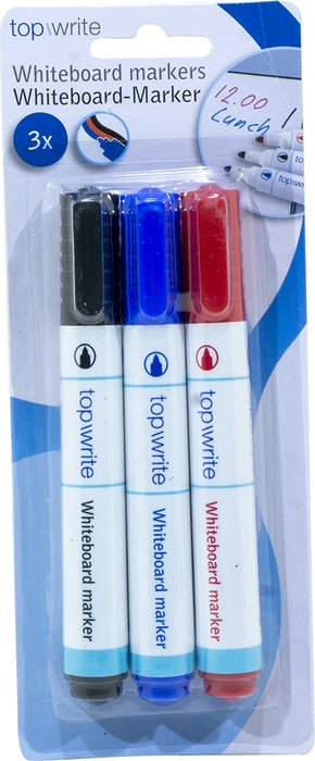 Top Write Whiteboard Markers, 3 pc