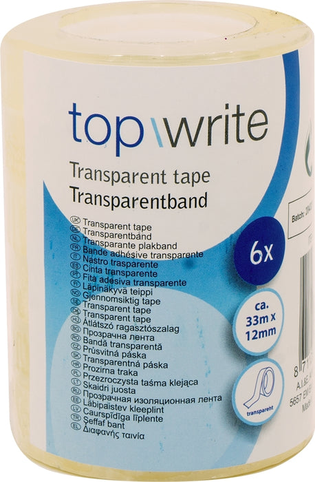 Top Write Transparent Tape, 6 ct