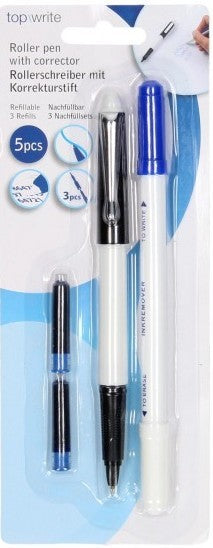 Top Write Roller Pen with Corrector, 