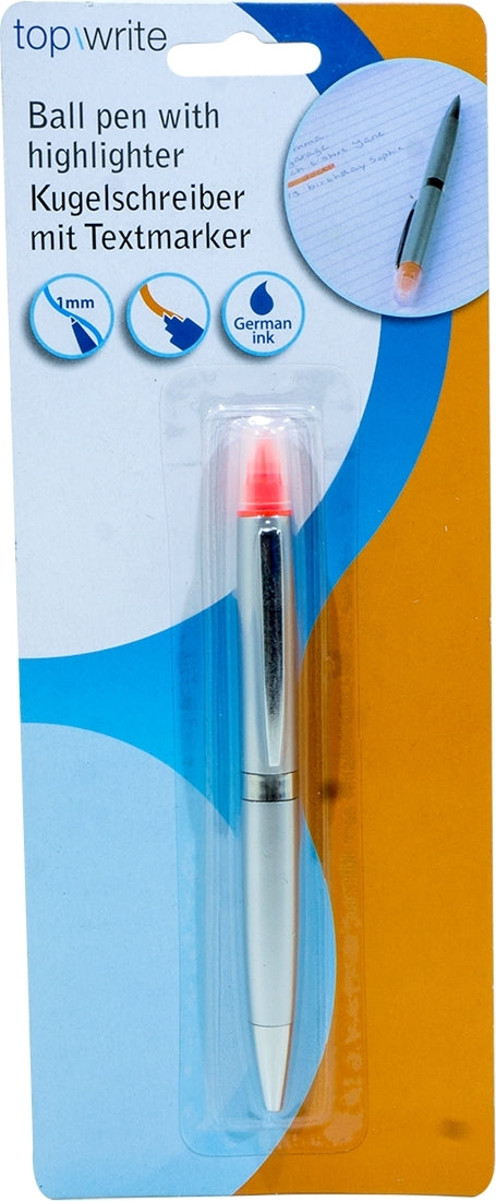 Top Write Ball Pen with Highlighter, 