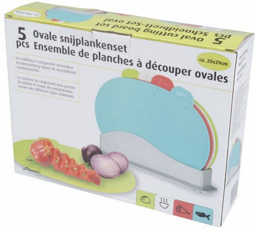 Cuisine Elegance Oval Cutting Board Set, 5 ct