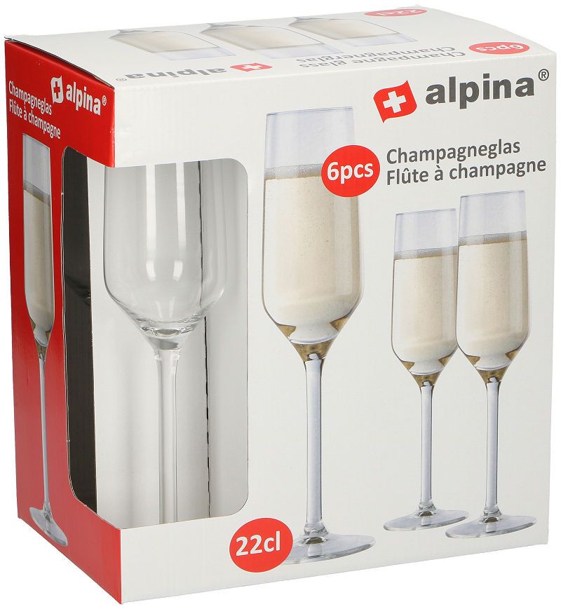Alpina 22 cl Champagne Glasses Set, 6 pcs