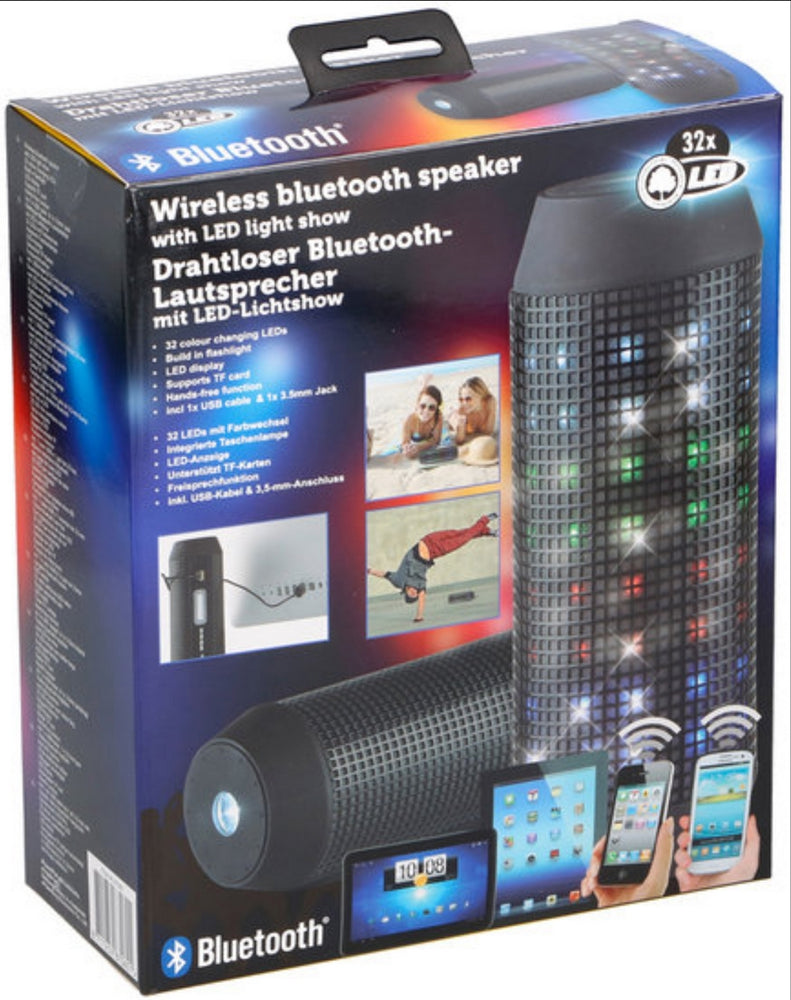 Lifetime Wireless Bluetooth Speaker wirth LED Light Show, 7.5 x 20 cm
