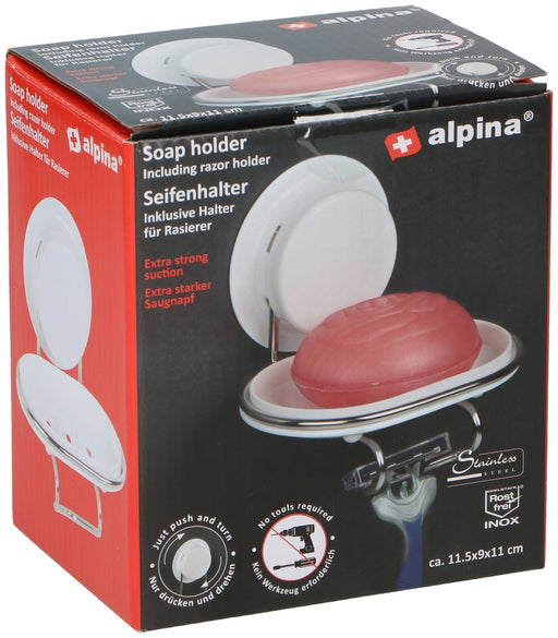 Alpina Soap and Razor Holder, 11.5 x 11 cm