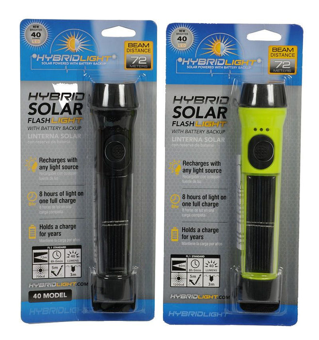 Hybrid Light Hybrid Solar Flashlight with Battery Back Up, 18 cm