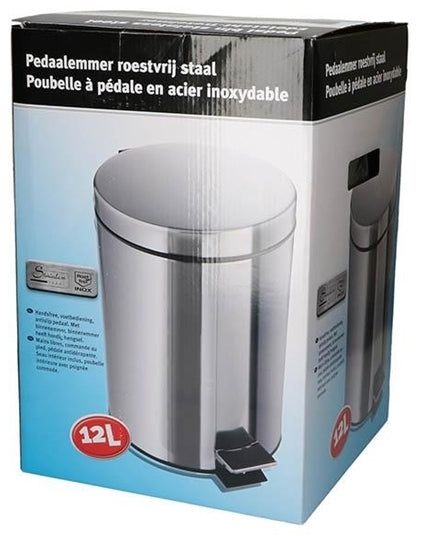 Stainless Steel Pedal Bin, 12 L