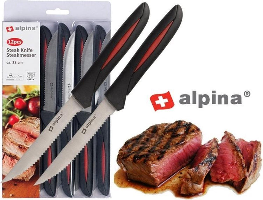 Alpina Stainless Steel Steak Knives , 12 pcs