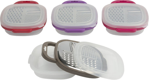 Alpina Grater with Container and Lid (Specify Color at Checkout), 3 pcs