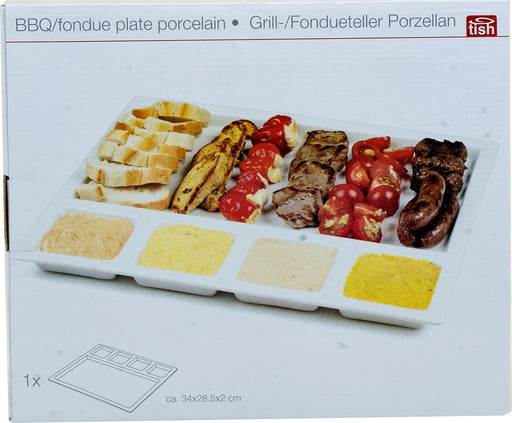 Trento BBQ/Fondue Porcelain Dish, 27 x 33 cm